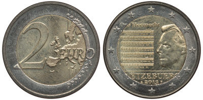 Люксембург 2 евро 2013 национальный гимн KM 125 биметалл 00-00