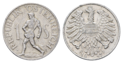 Австрия 1 шиллинг 1947 KM 2871 алюминий 4675-443