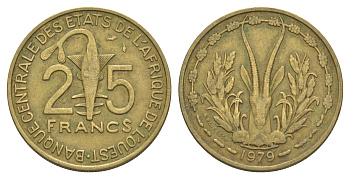 Западная Африка (BCEAO) 25 франков 1979 Центральный банк государств Западной Африки KM 5 медь алюминий никель 4642-254