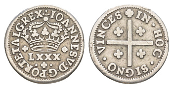 Португалия 80 реалов ND (1706-1750) Жуан V (1706-1750) KM 177 серебро 00-801-31