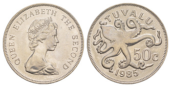 Тувалу 50 центов 1985 KM 6 медно-никель UNC 413-6223