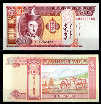 Монголия 20 тугриков 2013 Pick 63 g бумага 7148-33-1-1