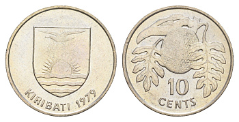 Кирибати 10 центов 1979 KM 4 медно-никель UNC 4631-1132