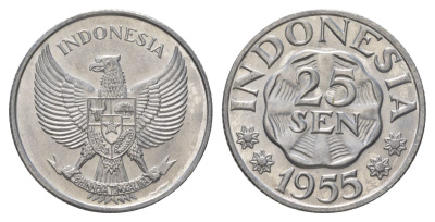 Индонезия 25 сен 1955 KM 11 алюминий UNC 4624-945