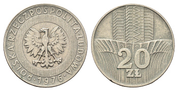 Польша 20 злотых 1976 Y 67 медно-никель 4610-1214