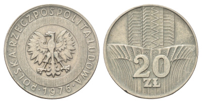 Польша 20 злотых 1976 Y 67 медно-никель 4610-1214