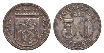 Эльберфельд 50 пфеннигов 1918 Funck 111.6, Men05 6413.7, Men18 8040.7 железо 4636-1054