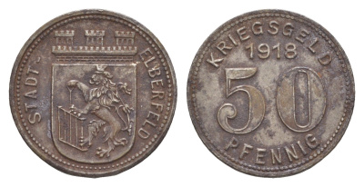 Эльберфельд 50 пфеннигов 1918 Funck 111.6, Men05 6413.7, Men18 8040.7 железо 4636-1054