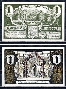 Вестфалия, Винзебек (Вестфалия) 1 марка 1921 2193-35-3-1