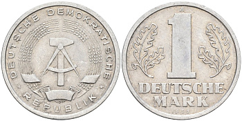 ГДР 1 марка 1956 А KM 13 алюминий 4571-723