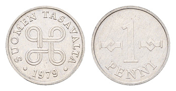 Финляндия 1 пенни 1979 KM 44a алюмний UNC 4649-164