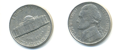 США 5 ЦЕНТОВ 1993 P, ДЖЕФФЕРСОН KM А192 медно-никель 86-625