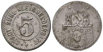 Зуль (Пруссия, Саксония) 5 пфеннингов ND Funck 528.7, Men18 30865.4 железо 4169-1158