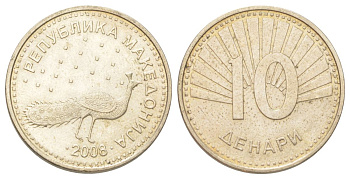 Македония 10 денаров 2008 KM 31 медь цинк никель 4624-424