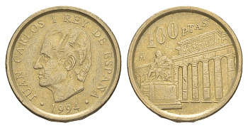 Испания 100 песет 1994 Prado museum KM 935 алюминиевая бронза 4622-923