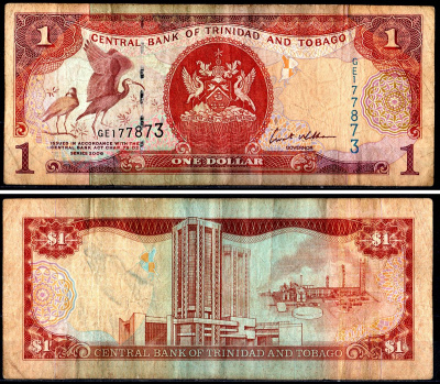 Тринидад и Тобаго 1 доллар 2006 Pick 46 бумага 3295-64-2-1