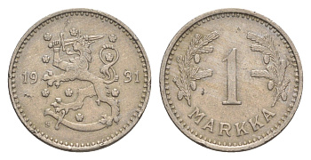Финляндия 1 марка 1931 KM 30 медно-никель 4647-413