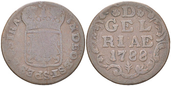 Голландская республика, Гелдерланд 1 дуит 1788 KM 108 медь 4621-724