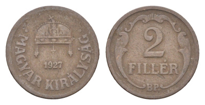 Венгрия 2 филлера 1927 BP KM 506 бронза 4665-428