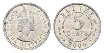 Белиз 5 центов 2006 KM 34a алюминий 4664-662