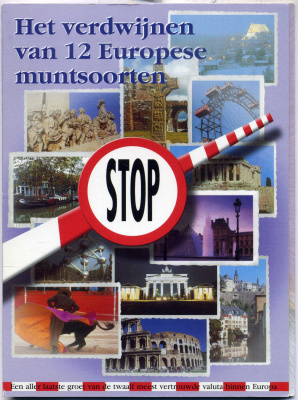 Нидерланды набор из 12 монет доевровые монеты, стран первыми вступивших в Еврозону, буклет 7-6-1-25