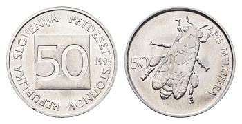 Словения 50 стотинов 1995 KM 3 алюминий UNC 4697-546