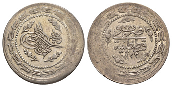 Турция 6 курушей 1808 (1835) AH 1223, Османская империя KM 603 серебро 1515-1514