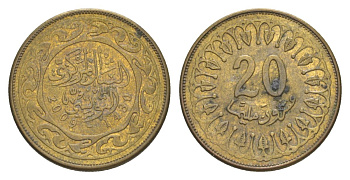 Тунис 20 миллимов 2009 KM 307 латунь 4627-1215