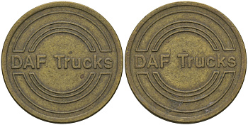 ШВЕЦИЯ ЖЕТОН ND DAF TRUCKS, ДИАМЕТР 23 ММ. латунь 98-916