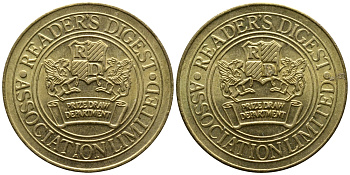 США ЖЕТОН ND АССОЦИАЦИЯ ЖУРНАЛА РИДЕРС ДАЙДЖЕСТ алюминиевая бронза 93-545
