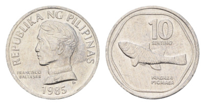 Филиппины 10 сентимо 1985 KM 240 алюминий UNC 4614-744