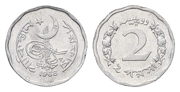 Пакистан 2 пайса 1968 KM 25a алюминий UNC 4396-1666