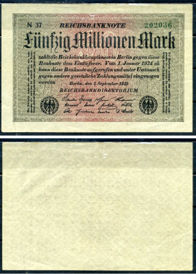 Германия 500000000 марок 1923 Pick 109a бумага aUNC 8518-51-3-2