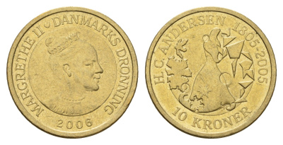 Дания 10 крон 2006 Сказка - Снежная королева KM 914 алюминиевая бронза 119-1116