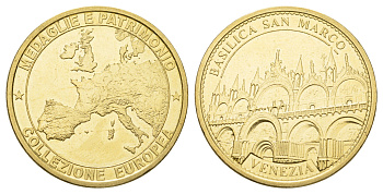 Италия медаль "Венеция - Базилика Сан-Марко 2010 диаметр 36 мм, вес 19,6 гр латунь 4667-1042